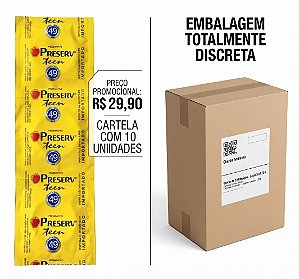 Preservativo Preserv Teen Cartela com 10 Unidades
