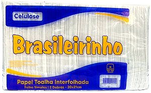Papel Toalha Interfolha Brasileirinho 20 x 21 cm - Celulose - 500 gr