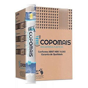 Copo Descartável Transparente Copomais 300 ml - Caixa com 2000 unidades