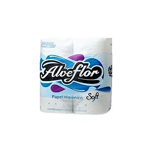 Papel Higiênico Folha Simples - Alveflor Soft - 30 M - FD 16 x 04 Unidades