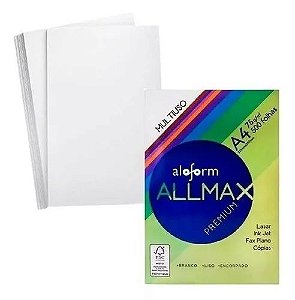 Papel A4 Allmax Preimum - 210 x 297 mm - Aloform - CX 5 X 500 FL