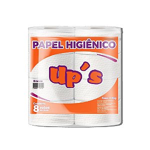 Papel Higiênico Folha Simples - UPS 1.5 - Branco - com 8 unidades