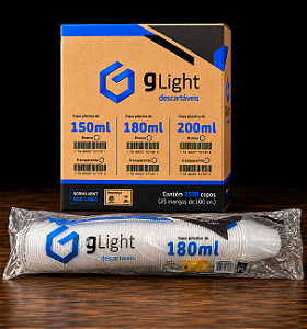 Copo Descartável Branco 180 ml - G-Light - Caixa com 2500 unidades