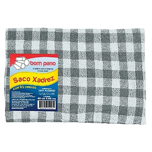 Saco Alvejado Xadrez - 40 x 65 - 100 Gr - Bom Pano - Unidades