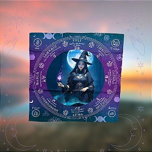 Toalha Bruxa Wicca Para Altar E Leitura Jogo Cartas