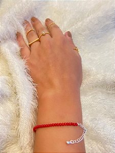 Pulseira Pedra Coral – 3mm