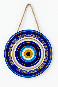 Mandala Olho Grego Azul Escuro 16cm