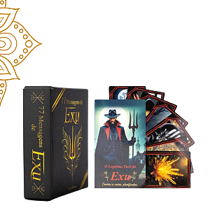 Kit Tarô do Exu 36 Cartas Box 77 Mensagens
