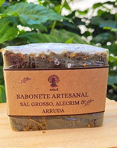 SABONETE ARTESANAL SAL GROSSO, ALECRIM  & ARRUDA