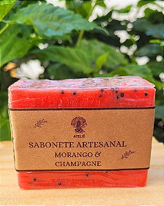 SABONETE ARTESANAL DE MORANGO & CHAMPAGNE