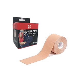 Kinesio Tape Power Taping Bandagem Elástica Bege - 5cm X 5m