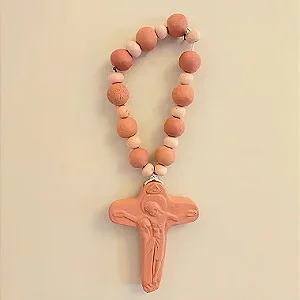 Dezena de terço em cerâmica