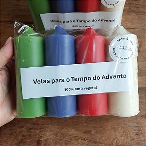 Velas Coloridas para a Coroa do Advento