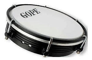 Tamborim Alumínio Frisado Gope 6" Preto: Potência e Estilo para Suas Batidas!