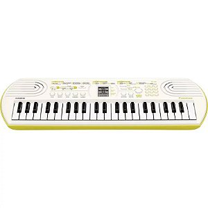 Teclado Infantil Casio SA-50 H2 Branco 32 Teclas Portátil Iniciante + Fonte  9v Chaveada - Citron