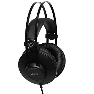 Fone Ouvido Profissional AKG K52 Preto