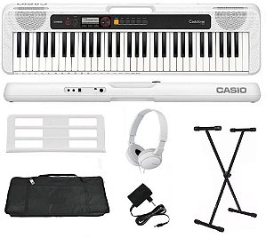Kit Teclado Musical Casio Casiotone CT-S200 61 Teclas Branco