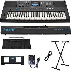 Teclado Yamaha PSR-E473 Arranjador 61 Teclas Sensitivas 820 sons