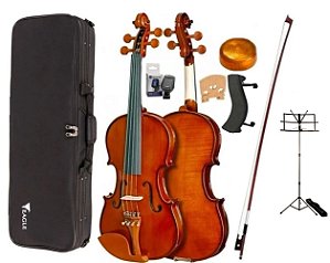 Kit Violino Eagle VE441 4/4 Tradicional Envernizado Com Estojo