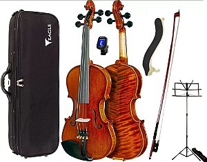 Kit Violino Eagle VK644 4/4 Envelhecido Envernizado C/ Estojo