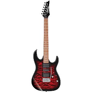 Guitarra Ibanez Gio GRX70QA TRB Transparent Red Burst