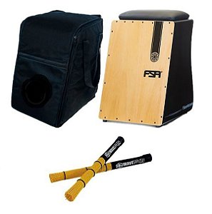 Kit Cajon Fsa Comfort Fca4501 Elétrico C/ Captação Dupla Preto