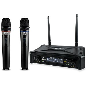 Microfones Skp Pro Audio Uhf-300d Dinâmico Cardioide Preto