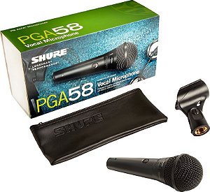 Microfone Shure PG Alta PGA58-LC dinâmico cardioide preto