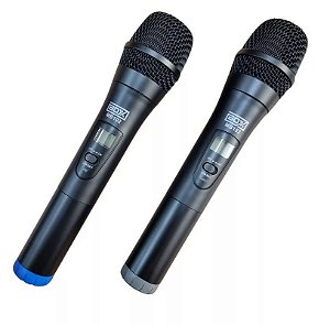 Microfone Sem Fio Duplo MB102 Boxx Uhf 200 Canais