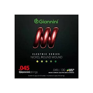 Encordamento Baixo Giannini GEEBRS 5 Cordas Pesado 0.045 Nickel