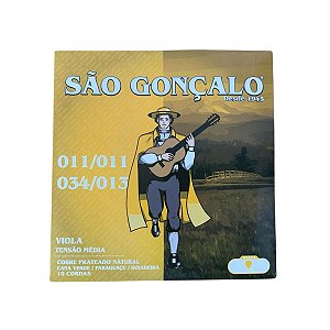 Encordoamento Viola São Gonçalo Cebolão Ré 0.011 - 0.034 Tensão Média