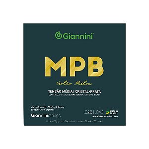 Encordoamento Violão Giannini MPB GENWS Tensão Média Cristal Prata