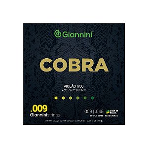 Encordoamento Violão Aço Giannini Cobra 009 GEEWAK