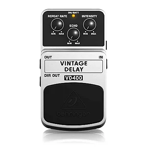 Pedal de efeito Behringer Vintage Delay VD400 cinza