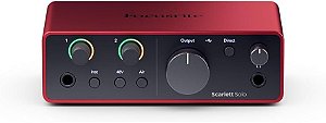 Interface De Audio Focusrite Scarlett Solo 4th Geração Usb Vermelho