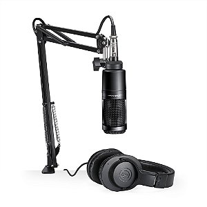 Microfone Audio-Technica PK AT2020PK Condensador Cardioide cor preto