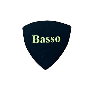 Palheta em Couro Preto liso Basso