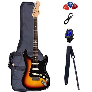 Kit Guitarra Michael Stratocaster GMS400 SNT Sunburst