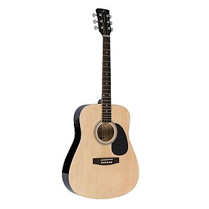 Violão Vogga Elétrico VCK380 NT Folk Aço Natural