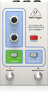 Pedal de octavador Behringer Octave Divider para baixo branco