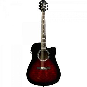 Violão Eletroacustico Giannini GF-1D CEQ Brown Red Burst *