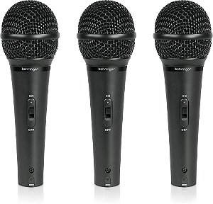 Kit Microfone Behringer Ultravoice Xm1800s Dinâmico Supercardióide Preto