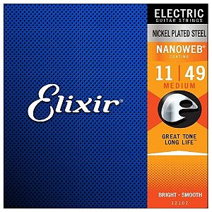 Encordoamento Guitarra Elixir 011 Medium Nanoweb 12102