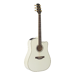 Violão Eletroacústico Takamine GD37CE Pearl White C/ Bag – Elegância e Sonoridade Superior