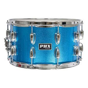 Caixa Bateria PHX 8X14 10 Afinações Canoa Dupla Azul Celeste