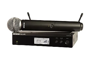 Microfone Shure BLX24BR/SM58-M15 dinâmico cardioide Preto