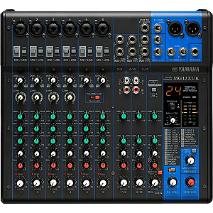 Mesa de Som Yamaha MG12 Analógica 12 Canais Bivolt Preta