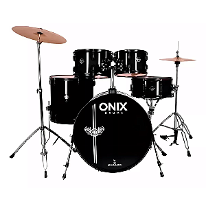 Bateria Acustica Onix Smart 22" ABK Completa Banco Pratos