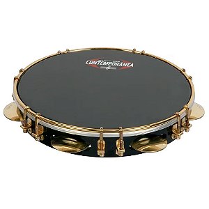 Pandeiro Contemporânea 10'' 31PPD PT DO Tarraxa Dupla Pele Preta