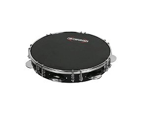 Pandeiro Contemporânea 10'' 31PPC PT CR Tarraxa Dupla Pele Preta